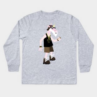 Hip Senior Unicorn Kids Long Sleeve T-Shirt